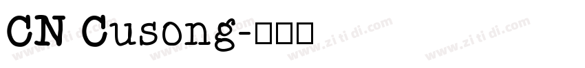 CN Cusong字体转换